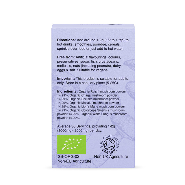 Superblend 100% Organic Mushroom Powder