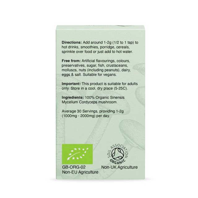 Cordyceps 100% Organic Mushroom Powder