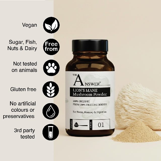 Lion's Mane 100% Organic Mushroom Powder