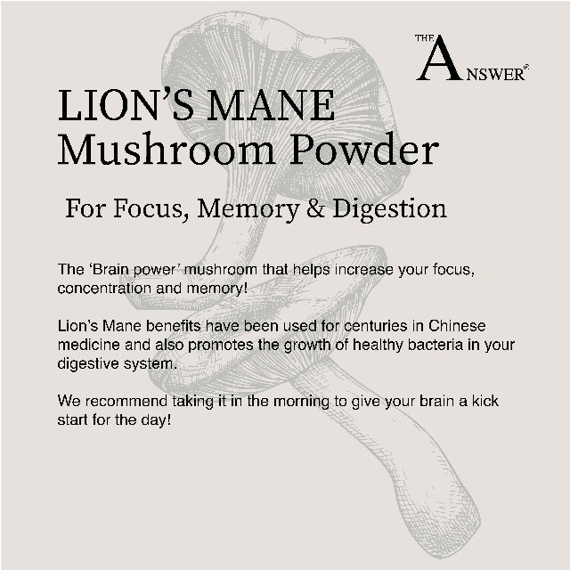 Lion's Mane 100% Organic Mushroom Powder